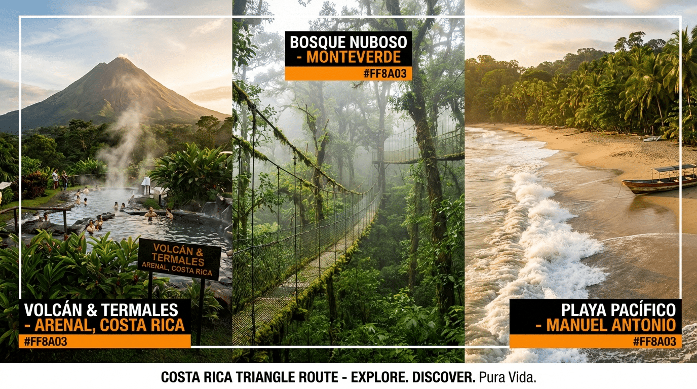 מסלול מומלץ לטיול ראשון בקוסטה ריקה כולל ארנל, מונטוורדה ומנואל אנטוניו