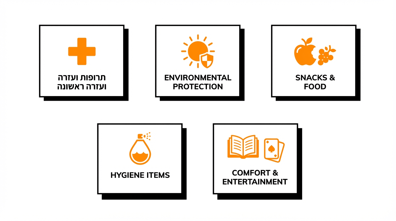 רשימת אריזה לטיול לקובה עם ילדים - כל מה שחובה לקחת